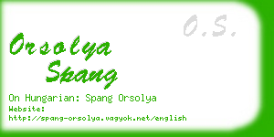 orsolya spang business card